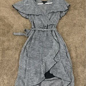 Black and White Patterned Dress